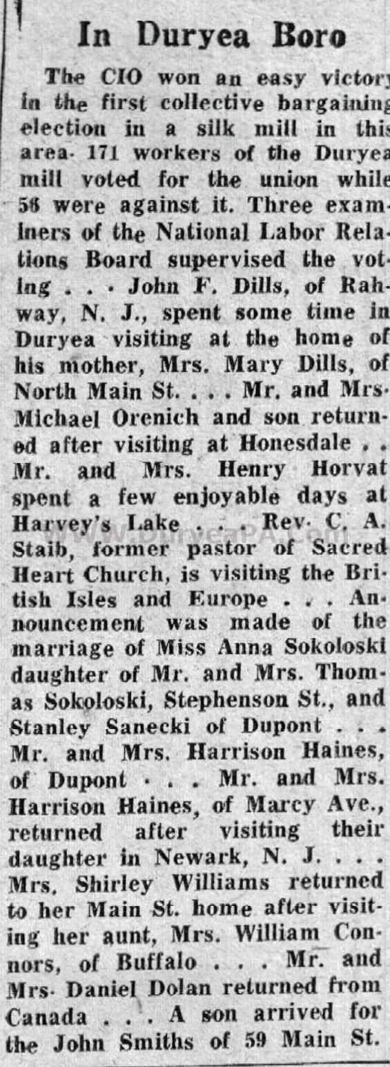 Duryea Pennsylvania Historical Homepage